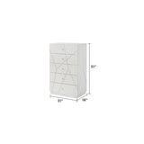 Queen 5-Piece Bedroom Set – Modern Design with Lacquer Finish, Geometric Accents