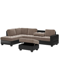 Modern Sectional Sofa with Reversible Chaise, L Shaped Couch Living Room