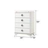 Modern Style 5 Pc King Upholstered Bedroom Set Made with Wood