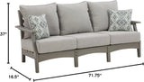 Visola Outdoor HDPE Patio Sofa with Cushion