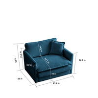 Living Room Sofa Set, Accent Chair, Loveseat, and Three-Seat Sofa Modern Style Round Arms 3 Piece Sof