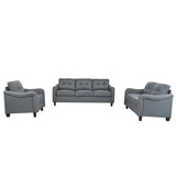 Modern 3-Piece Living Room Sofa Set - Sectional Couch, Loveseat & Accent Chair Furniture