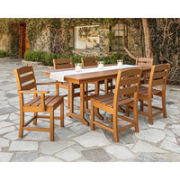 Lakeside Dining Set, Table and Chairs, 5-Piece, HDPE Outdoor Patio Furniture, Fade-Proof, Mahogany