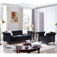 2 Piece Living Room Sofa Set, including 3-Seater Sofa and Loveseat,