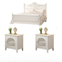 Style Double Bed Modern Elegant White Superking Bed King Size Bedroom Furniture Luxury