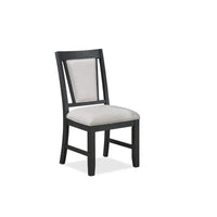 Round Dining Table Set, Two-tone Finish, Light Woodgrain Top, Rustic Charm, Sculptural Base, Upholstered Chairs