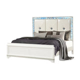 Modern Style 5 Pc King Upholstered Bedroom Set Made with Wood