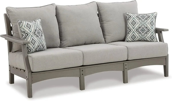 Visola Outdoor HDPE Patio Sofa with Cushion
