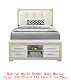 Natural White King Bedroom Set  Furniture Bedroom Décor