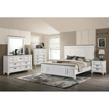 Panel King Bedroom Set: Bed, Dresser, Mirror, 2 Nightstands, Chest