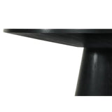 Round Dining Table Set with Pedestal Base & Beige Chairs