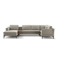 Upholstered Sectional Couch Sofa Set with 1 Two-seat Sofas 1 Two-seat Armless Sofa 1 Chaise