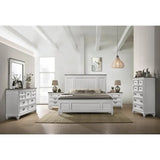 Panel King Bedroom Set: Bed, Dresser, Mirror, 2 Nightstands, Chest