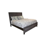 Bedroom Set Made with Wood in Gray Finish