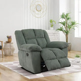 Reclining Sofa Set with Storage Console for Living Room (Green)