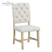 Dining Set, Round Table with a 16"W Leaf and 4 Upholstered Chairs for Dining Room and Living Room