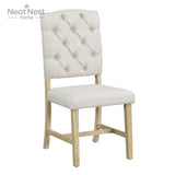 Dining Set, Round Table with a 16"W Leaf and 4 Upholstered Chairs for Dining Room and Living Room