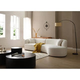Luxury Modern 2-Piece Curved Sofa Set, Right-Facing Sectional with Chaise, Boucle Upholst