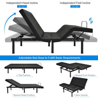 Adjustable Bed Base Electric Bed Frame with Massage Remote