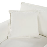 Loveseat Couch & Armchair Set, Modern Upholstered Chenille Cloud Furniture with 3 Pillows for Living