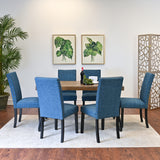 7-Piece Dining Set with Hairpin Table & 6 Chairs in 3 Colors Options – Modern & Stylish Dining