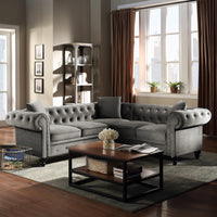 Arm Classic Chesterfield L Shaped Sectional Sofa - Francoshouseholditems