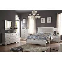 King /Queen  Bed  for Bedroom Furniture Silver - Francoshouseholditems