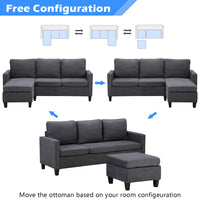 Chaise Longue Combination Sofa  Model Room Sofa Set Livingroom