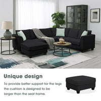 Sectional Sofa Couches 7 Seats Modular Sectional Sofa with Ottoman L Shape Fabric Sofa Corner Couch