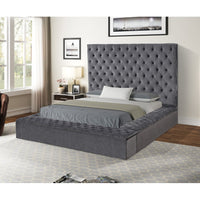 Bedroom Set Modern Tufted Velvet Bedroom Set Includes Bed, Nightstand, dressing table