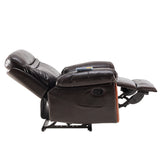 Recliner PU Leather Sofa Chair with Heating and Massage Vibrating Function