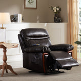 Recliner PU Leather Sofa Chair with Heating and Massage Vibrating Function - Francoshouseholditems
