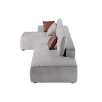 L-Shaped Contemporary Design Leather Corner Modular Sofa