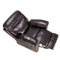 Recliner PU Leather Sofa Chair with Heating and Massage Vibrating Function