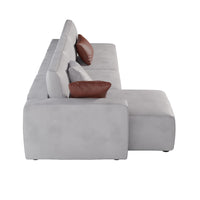 L-Shaped Contemporary Design Leather Corner Modular Sofa