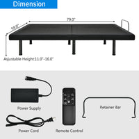 Costway Adjustable Bed Base Electric Bed Frame with Massage Remote Control