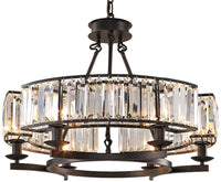 Ceiling Light American Rual Countryside Crystal Chandeliers for Living Room,Cafe, Dining Room - Francoshouseholditems