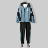 Hooded Jacket+Pants 2PC Sets baseball loose Pullover coat &amp; Long Pants Mens Clothing - Francoshouseholditems