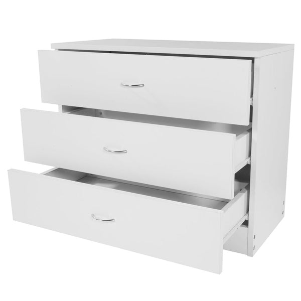 3-Drawer Dresser Nightstand  Bedside Table Bedroom Furniture Night Stands for Bedroom 66 x 33 x 56CM - Francoshouseholditems
