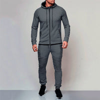 men Sweatshirt Sports Set Gym Clothes Men Sport Suit Training Suit Sport Wear Outdoor - Francoshouseholditems