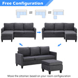Double Chaise Longue Combination Sofa  Model Room Sofa Set (194 x 126 x 89)cm for Livingroom - Francoshouseholditems