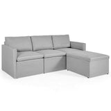 Convertible Sectional Sofa L-Shaped Couch w/Reversible Chaise - Francoshouseholditems
