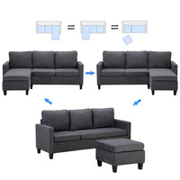 Double Chaise Longue Combination Sofa  Model Room Sofa Set (194 x 126 x 89)cm for Livingroom - Francoshouseholditems
