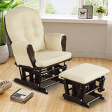 Ottoman Cushion Set Wood Baby Nursery Rocking Chair HW67557 - Francoshouseholditems