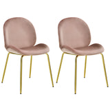 Accent Chairs Dining Side Chairs w/Gold Metal Legs - Francoshouseholditems