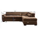 l Sofa Bed Suede for Living Room Sleeper Sofa Set Modern L Shaped Comfortable Large Sofa Leisure Soft Couch - Francoshouseholditems