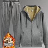 3 Pieces/Set Winter Sportsuit 2021 New Thermal Hoodies Sets Fleece Tracksuit Windproof Gym Run Sportswear - Francoshouseholditems