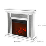 Electric Fireplace, Fireplace Mantel Freestanding Heater Firebox with 3D Flame,1500 W Electric Heating Furnace - Francoshouseholditems