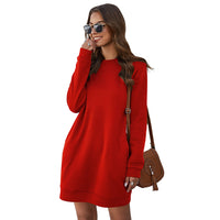 O-neck Long Sleeve Spring Winter Dress  Slim Fit Ladies Knitted Fashion Vestidos - Francoshouseholditems