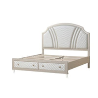Gold Bedroom Set Include King Bed Frame Nightstand Dresser and Mirror Furniture - Francoshouseholditems